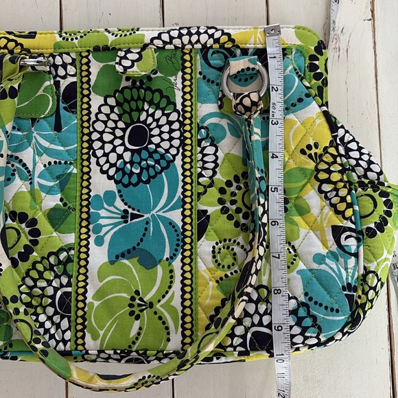 Vera Bradley Green and Blue Floral Shoulder Bag - Picture 3 of 11